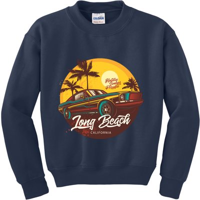 California Vibe Long Beach California Kids Sweatshirt