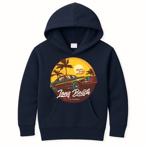 California Vibe Long Beach California Kids Hoodie