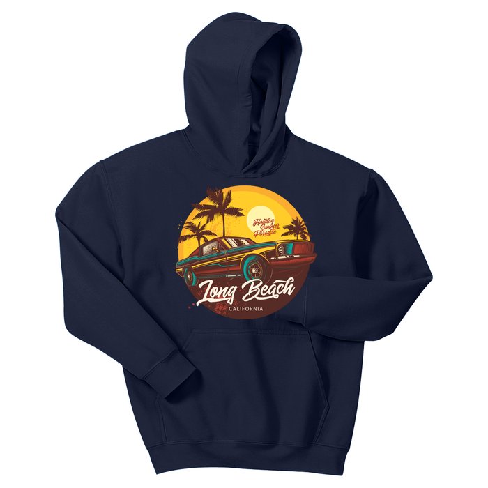 California Vibe Long Beach California Kids Hoodie