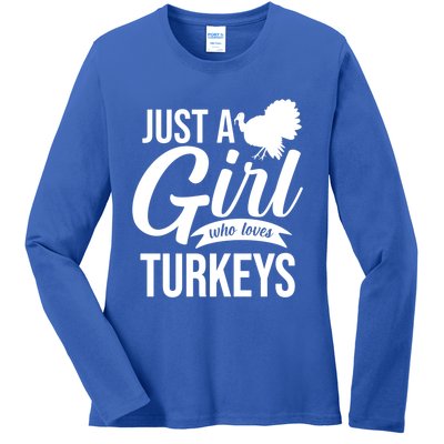 Cool Vintage Love Turkey Hunting Gift Turkey Hunter Gift Ladies Long Sleeve Shirt