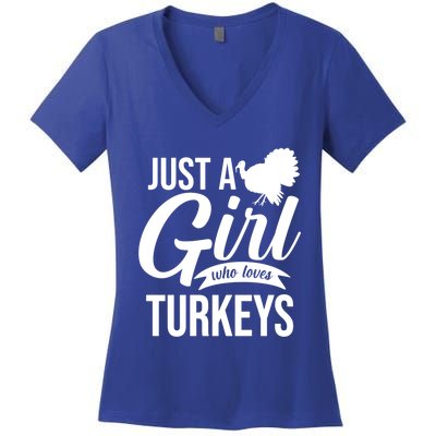 Cool Vintage Love Turkey Hunting Gift Turkey Hunter Gift Women's V-Neck T-Shirt