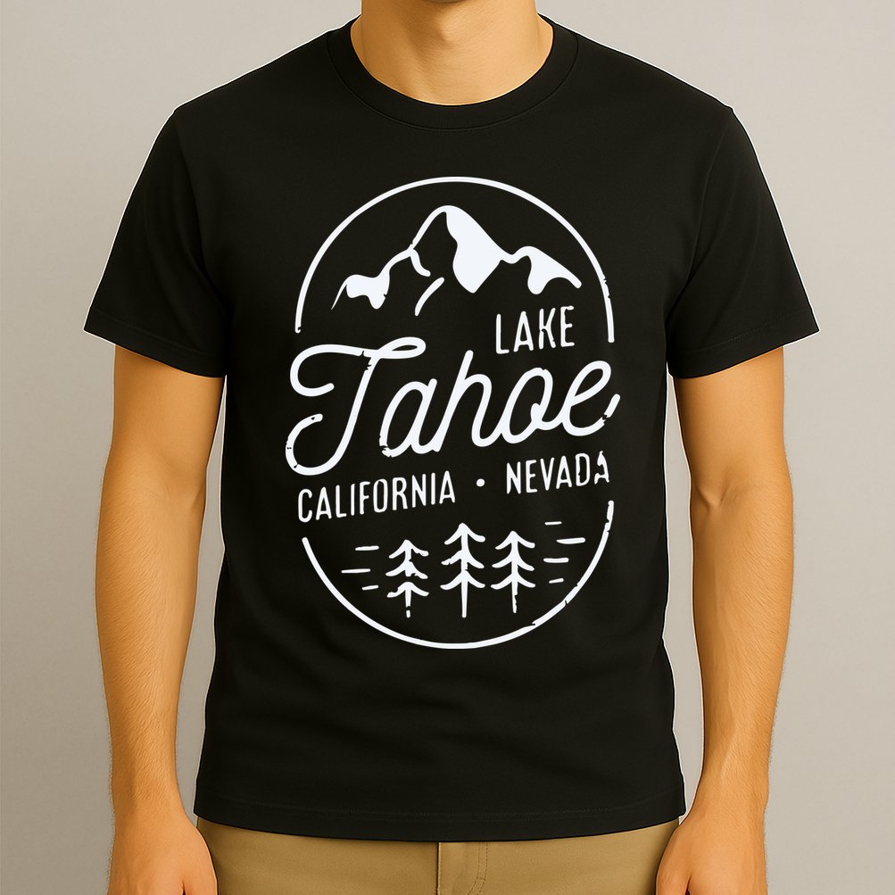 Cool Vintage Lake Tahoe California Nevada Souvenir T-Shirt
