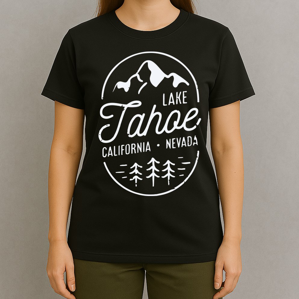 Cool Vintage Lake Tahoe California Nevada Souvenir T-Shirt
