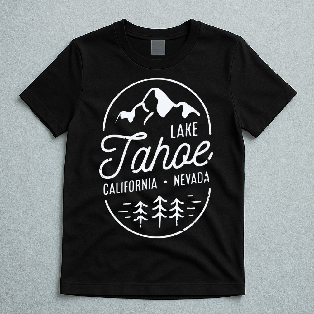 Cool Vintage Lake Tahoe California Nevada Souvenir T-Shirt
