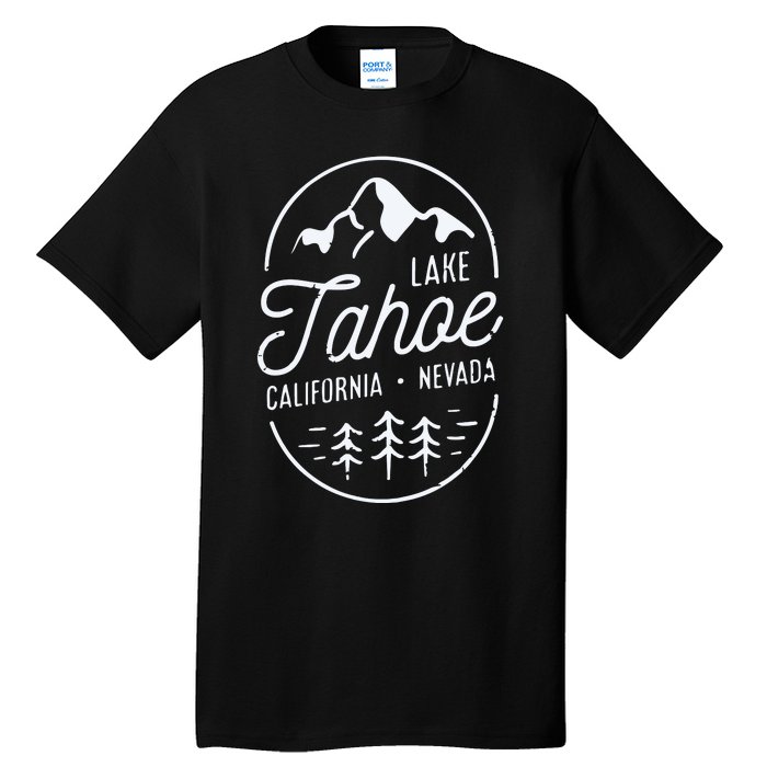 Cool Vintage Lake Tahoe California Nevada Souvenir Tall T-Shirt