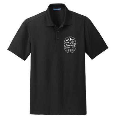 Cool Vintage Lake Tahoe California Nevada Souvenir Dry Zone Grid Polo
