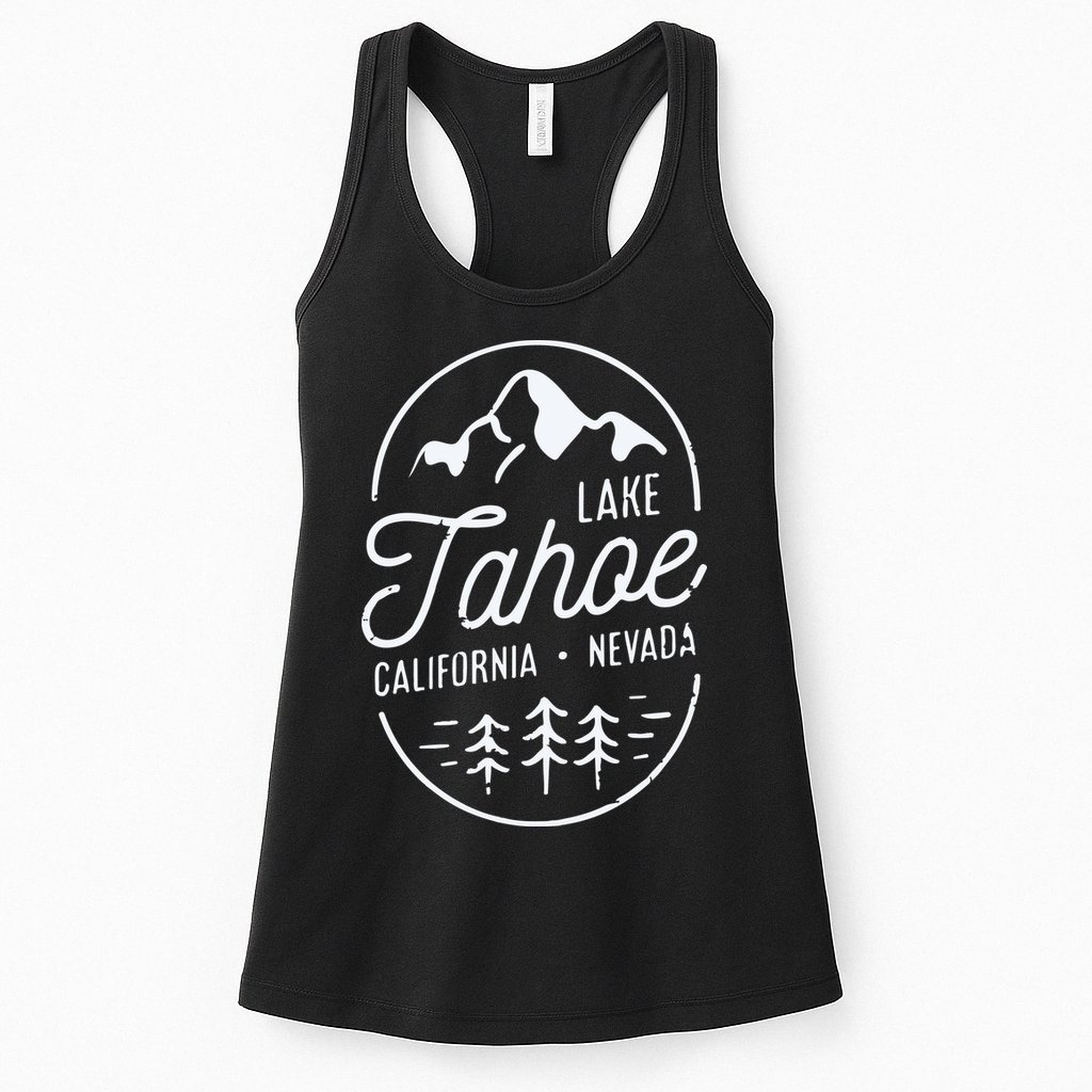 Cool Vintage Lake Tahoe California Nevada Souvenir Womens Tank Top