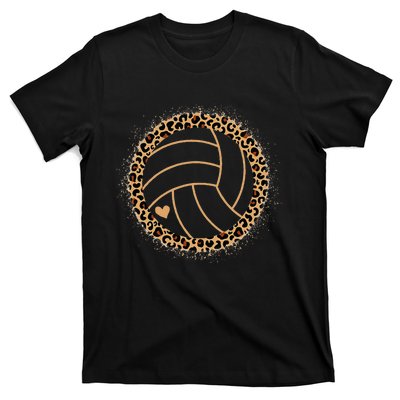 Cute Volleyball Leopard Print Volleyball Lover T-Shirt