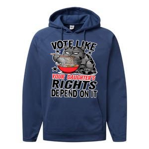 Cats Vote Like Your Daughters Rights Depend On It Performance Fleece Hoodie