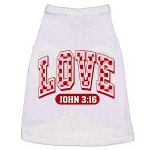 Christian Valentines Loved John 3 16 Checkered Doggie Tank