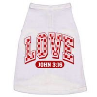 Christian Valentines Loved John 3 16 Checkered Doggie Tank