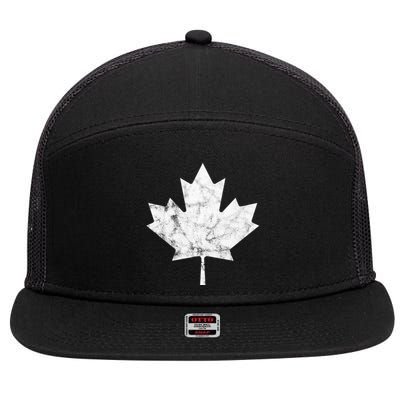 Canada Vintage Leaf 7 Panel Mesh Trucker Snapback Hat