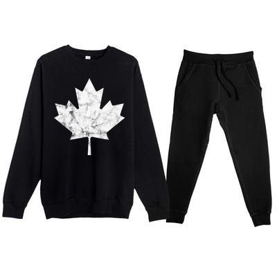 Canada Vintage Leaf Premium Crewneck Sweatsuit Set