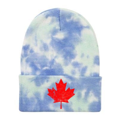 Canada Vintage Leaf Tie Dye 12in Knit Beanie