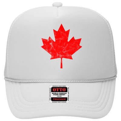 Canada Vintage Leaf High Crown Mesh Back Trucker Hat