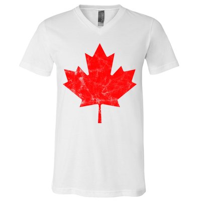 Canada Vintage Leaf V-Neck T-Shirt