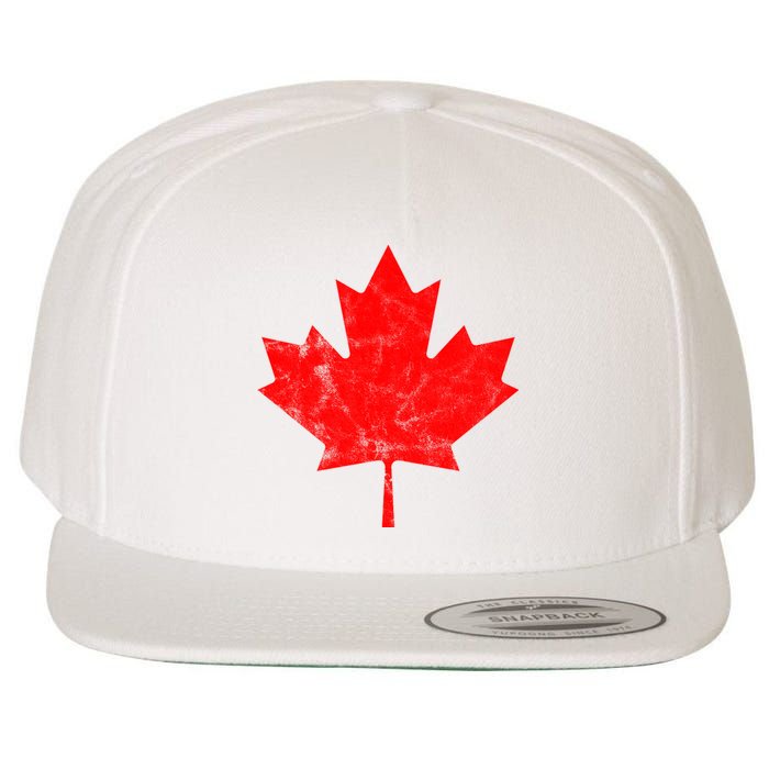 Canada Vintage Leaf Wool Snapback Cap