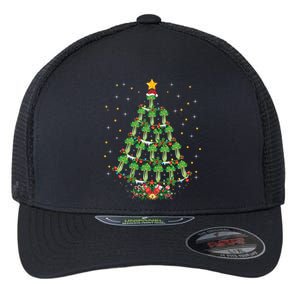 Celery Vegetable Lover Xmas Santa Hat Celery Christmas Tree Gift Flexfit Unipanel Trucker Cap