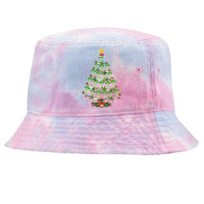 Celery Vegetable Lover Xmas Santa Hat Celery Christmas Tree Gift Tie-Dyed Bucket Hat