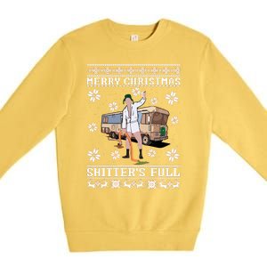 Christmas Vacation Merry Christmas Shitters Full Christmas Ugly Premium Crewneck Sweatshirt