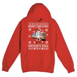 Christmas Vacation Merry Christmas Shitters Full Christmas Ugly Premium Pullover Hoodie