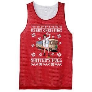 Christmas Vacation Merry Christmas Shitters Full Christmas Ugly Mesh Reversible Basketball Jersey Tank