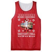 Christmas Vacation Merry Christmas Shitters Full Christmas Ugly Mesh Reversible Basketball Jersey Tank