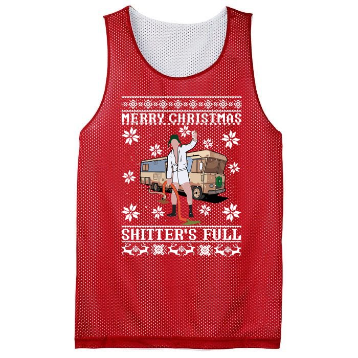 Christmas Vacation Merry Christmas Shitters Full Christmas Ugly Mesh Reversible Basketball Jersey Tank