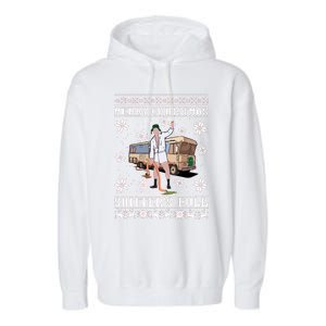 Christmas Vacation Merry Christmas Shitters Full Christmas Ugly Garment-Dyed Fleece Hoodie