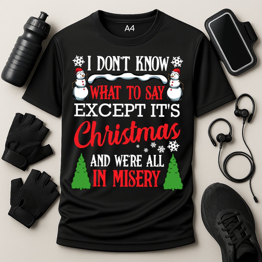 Christmas Vacation Misery Funny Xmas Santa Family Quotes Gift Cooling Performance Crew T-Shirt