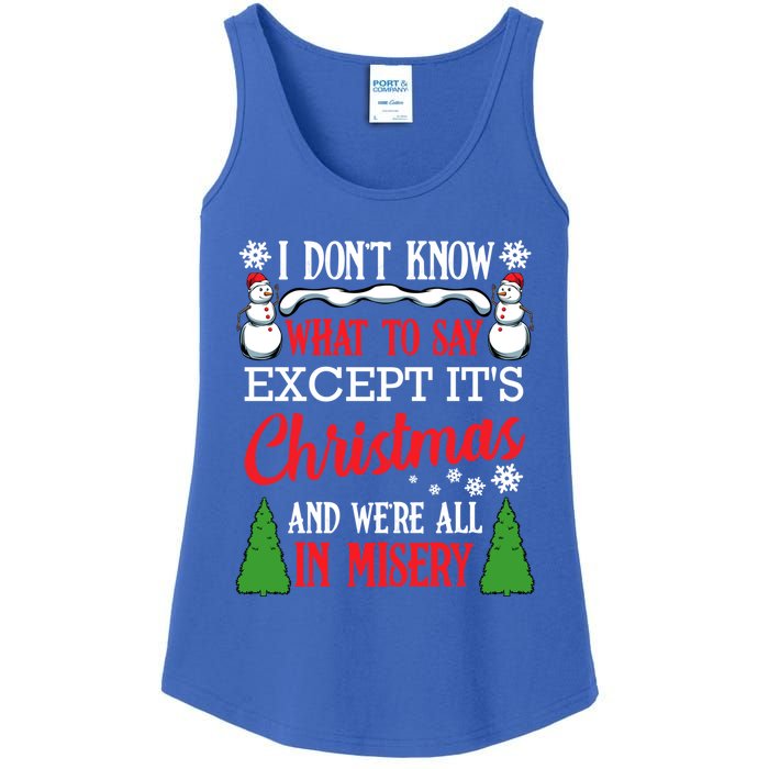 Christmas Vacation Misery Funny Xmas Santa Family Quotes Gift Ladies Essential Tank