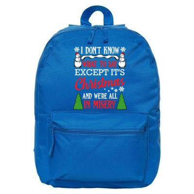 Christmas Vacation Misery Funny Xmas Santa Family Quotes Gift 16 in Basic Backpack