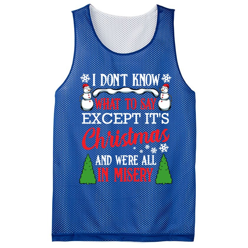 Christmas Vacation Misery Funny Xmas Santa Family Quotes Gift Mesh Reversible Basketball Jersey Tank