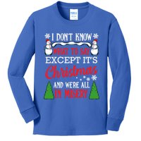 Christmas Vacation Misery Funny Xmas Santa Family Quotes Gift Kids Long Sleeve Shirt