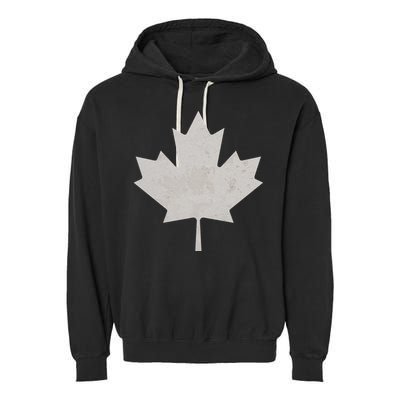 Canadian Vintage Maple Leaf Canada National Pride Flag Symbol Garment-Dyed Fleece Hoodie