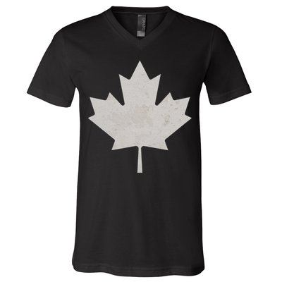 Canadian Vintage Maple Leaf Canada National Pride Flag Symbol V-Neck T-Shirt
