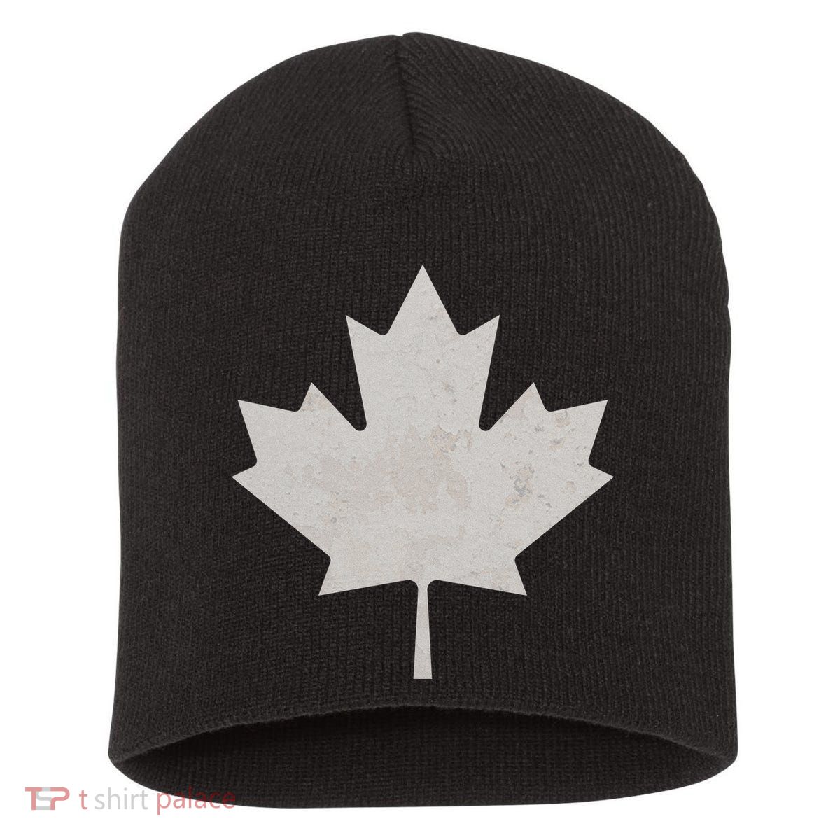 Canadian Vintage Maple Leaf Canada National Pride Flag Symbol Short Acrylic Beanie
