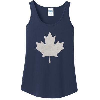 Canadian Vintage Maple Leaf Canada National Pride Flag Symbol Ladies Essential Tank