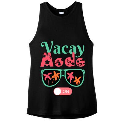 Cute Vacay Mode Summer On Funny Family Vacation Ladies PosiCharge Tri-Blend Wicking Tank