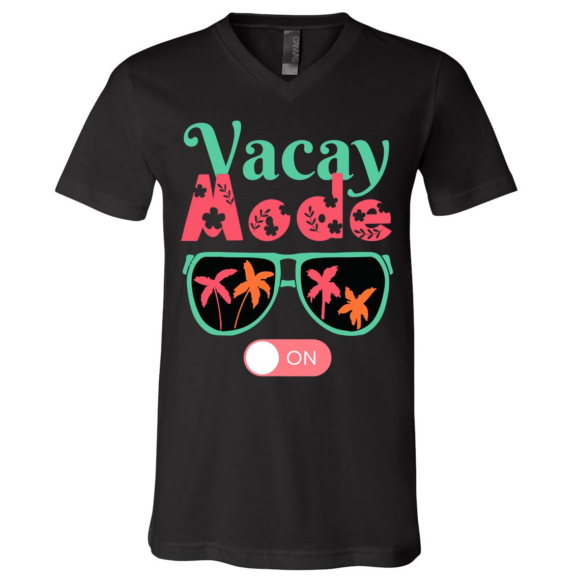 Cute Vacay Mode Summer On Funny Family Vacation V-Neck T-Shirt