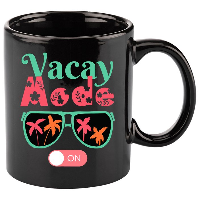Cute Vacay Mode Summer On Funny Family Vacation 11oz C Handle Ceramic Mug