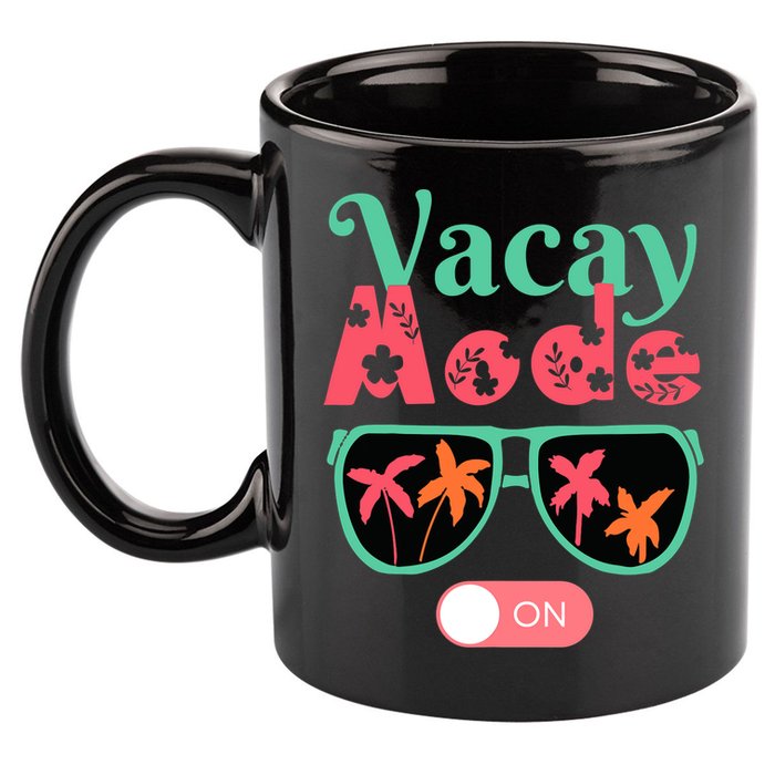 Cute Vacay Mode Summer On Funny Family Vacation 11oz C Handle Ceramic Mug