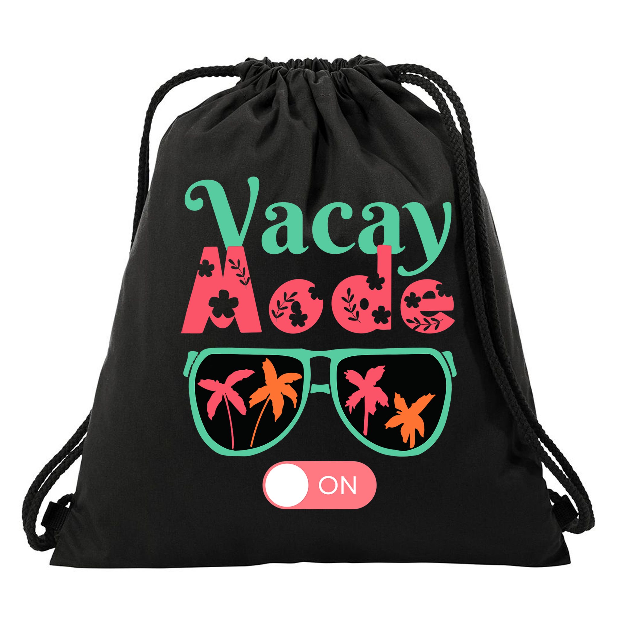 Cute Vacay Mode Summer On Funny Family Vacation Drawstring Bag
