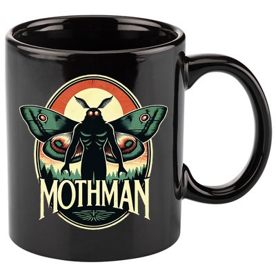 Cryptid Vintage Mothman Folklore 11oz C Handle Ceramic Mug