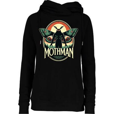 Cryptid Vintage Mothman Folklore Womens Funnel Neck Pullover Hood
