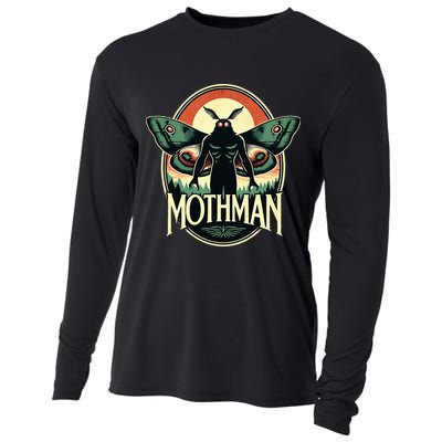 Cryptid Vintage Mothman Folklore Cooling Performance Long Sleeve Crew