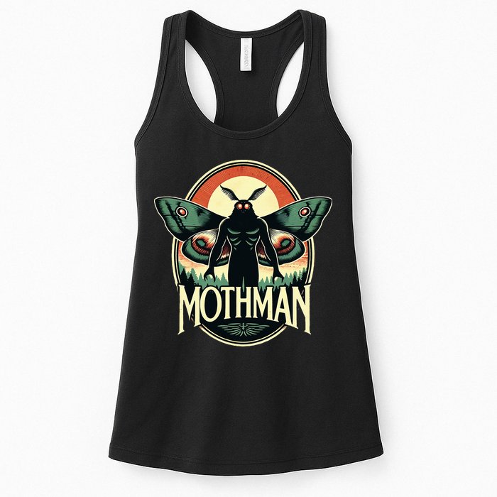Cryptid Vintage Mothman Folklore Womens Tank Top