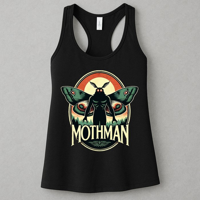 Cryptid Vintage Mothman Folklore Womens Tank Top