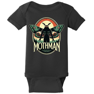 Cryptid Vintage Mothman Folklore Baby Bodysuit