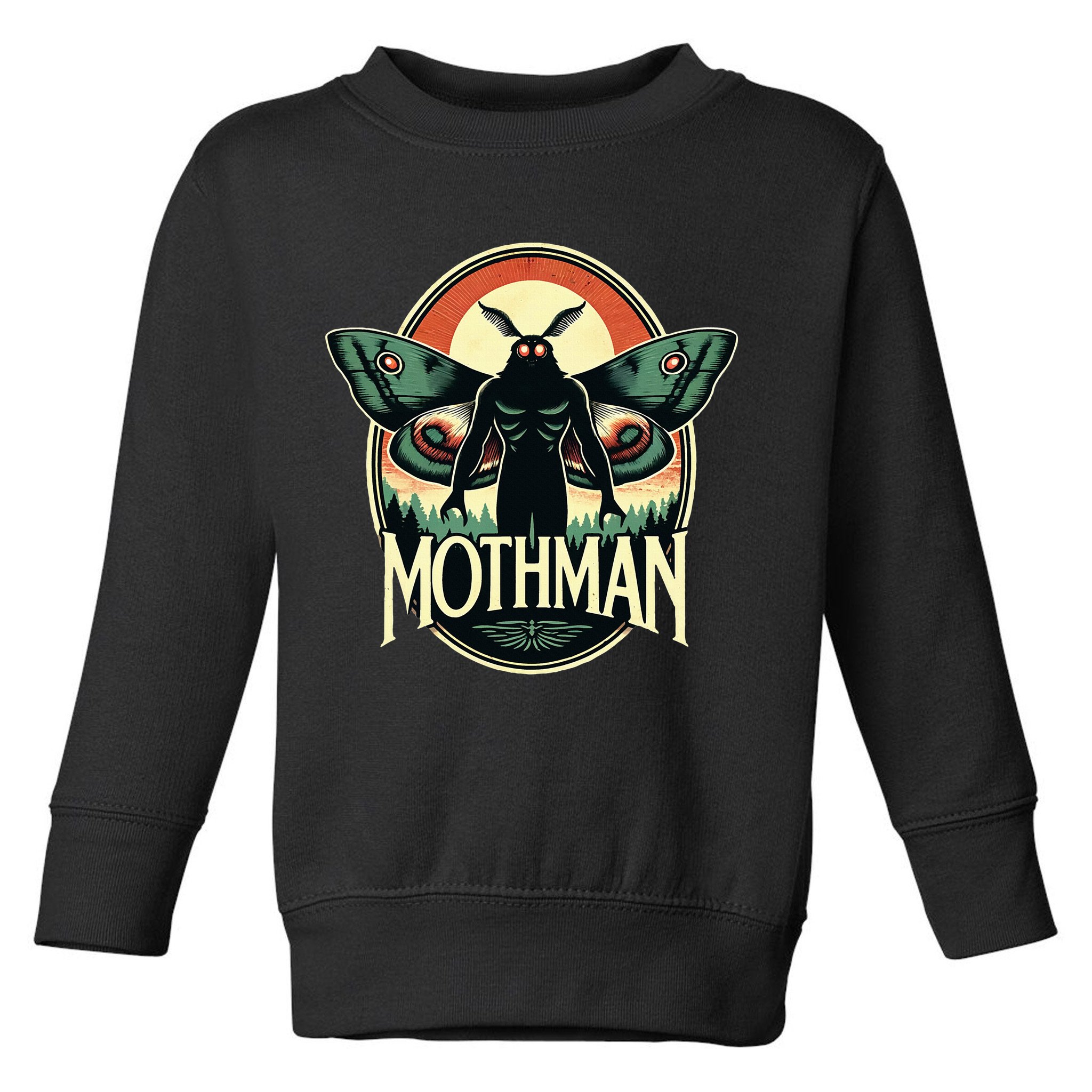 Cryptid Vintage Mothman Folklore Toddler Sweatshirt